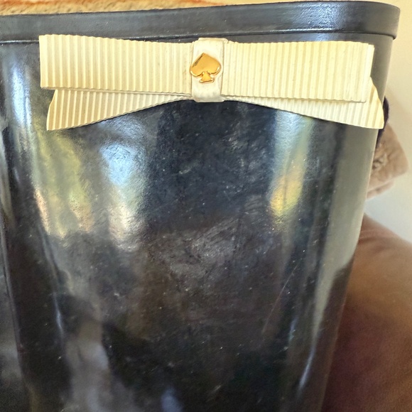 Kate Spade Heeled Rain Boots Size 7 - Picture 2 of 3